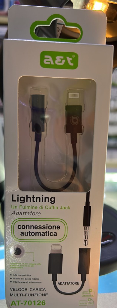 Adaptador audio Lightning a 3.5mm AT-70126