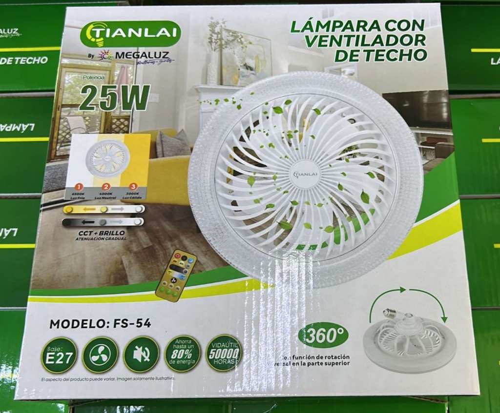 Lampara Ventilador Techo 25W FS54 LV62W25