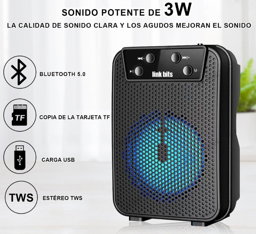 Bocina Bluetooth 3" GTS-1345