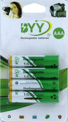 Bateria Recargable AAA 1600 mAh BYY DC20