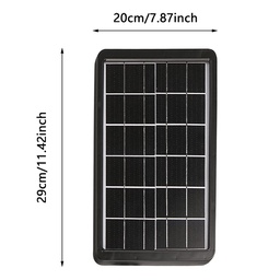 [MOR-100] Panel solar 6v 8w salidas V3, V8, tipoC y 2xplug